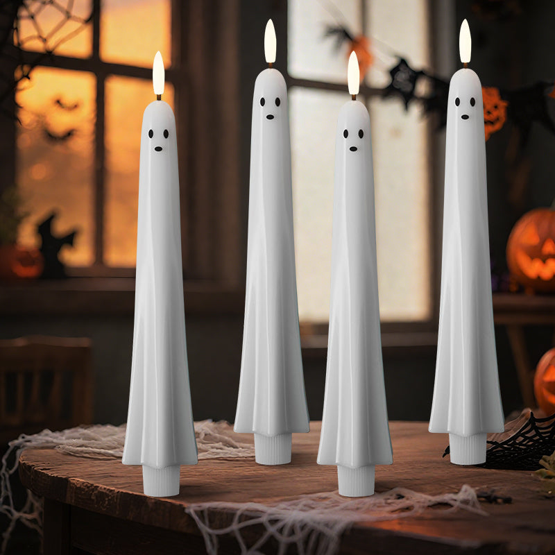 ๐๐ป Remote-controlled ghost candle with 3D flaming wick ๐ป๐