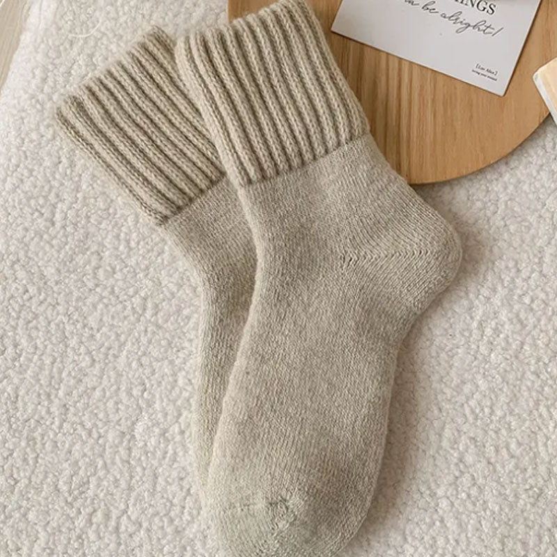 🧦 5 Pairs Women's Wool Socks - Warm Mid Socks
