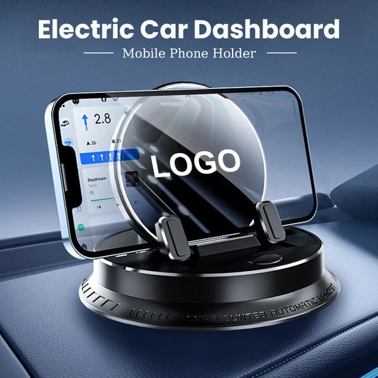 Multifunctional electric car dashboard cell phone holder with logo