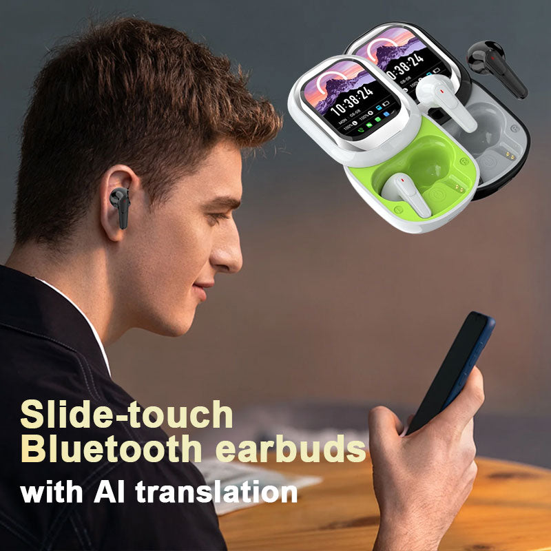 🎧Slide-Touch Bluetooth headset with AI translation