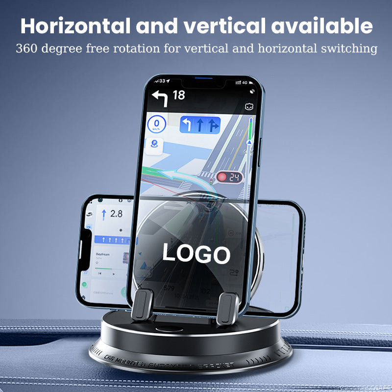 Multifunctional electric car dashboard cell phone holder with logo