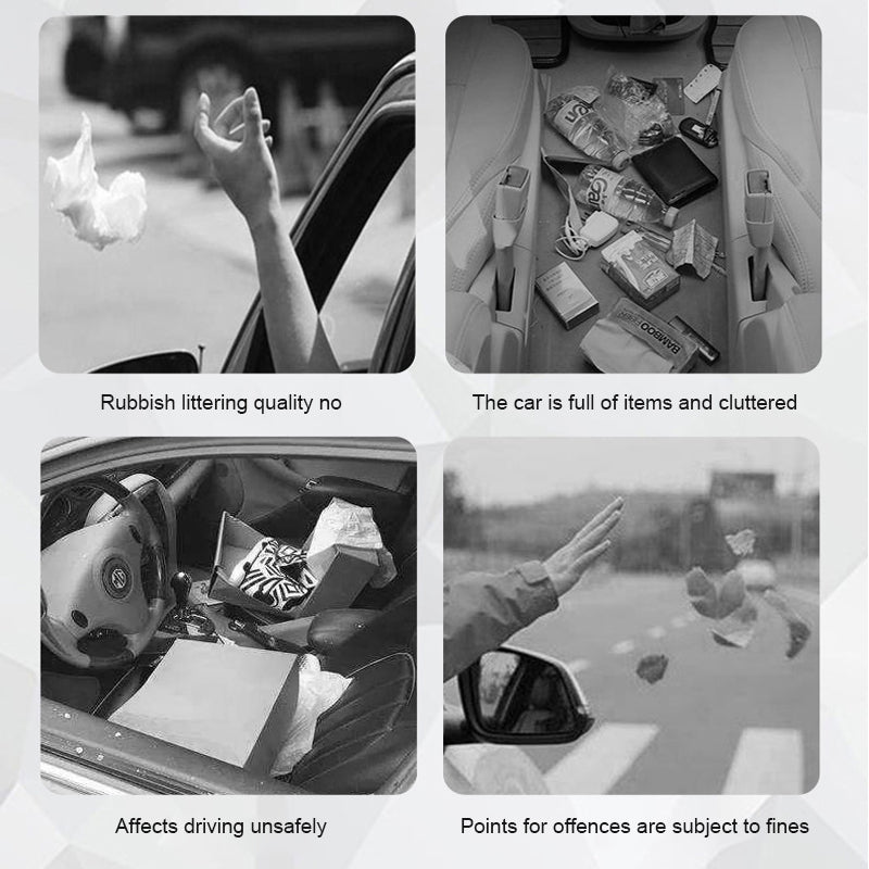 🚗 Car Seat Middle Leather Storage Net | Large Capacity, Keep Your Car Neat & Tidy 💼