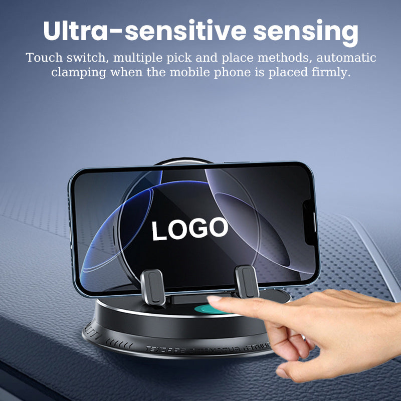 Multifunctional electric car dashboard cell phone holder with logo