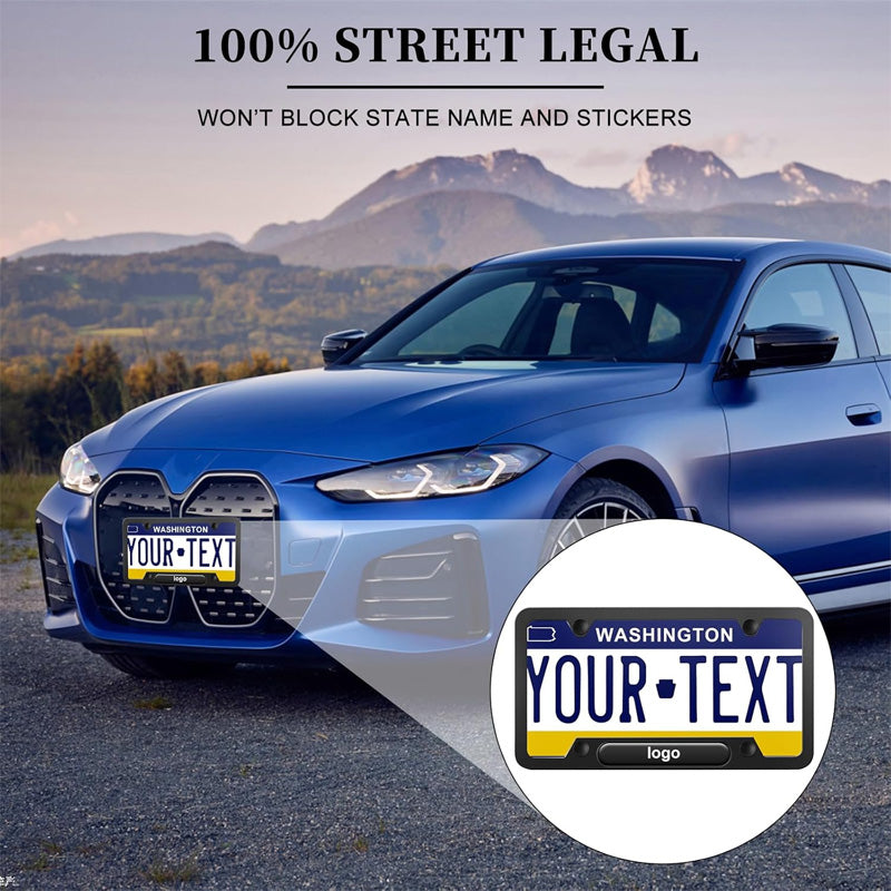 🚗 US Standard Aluminum Alloy License Plate Frame