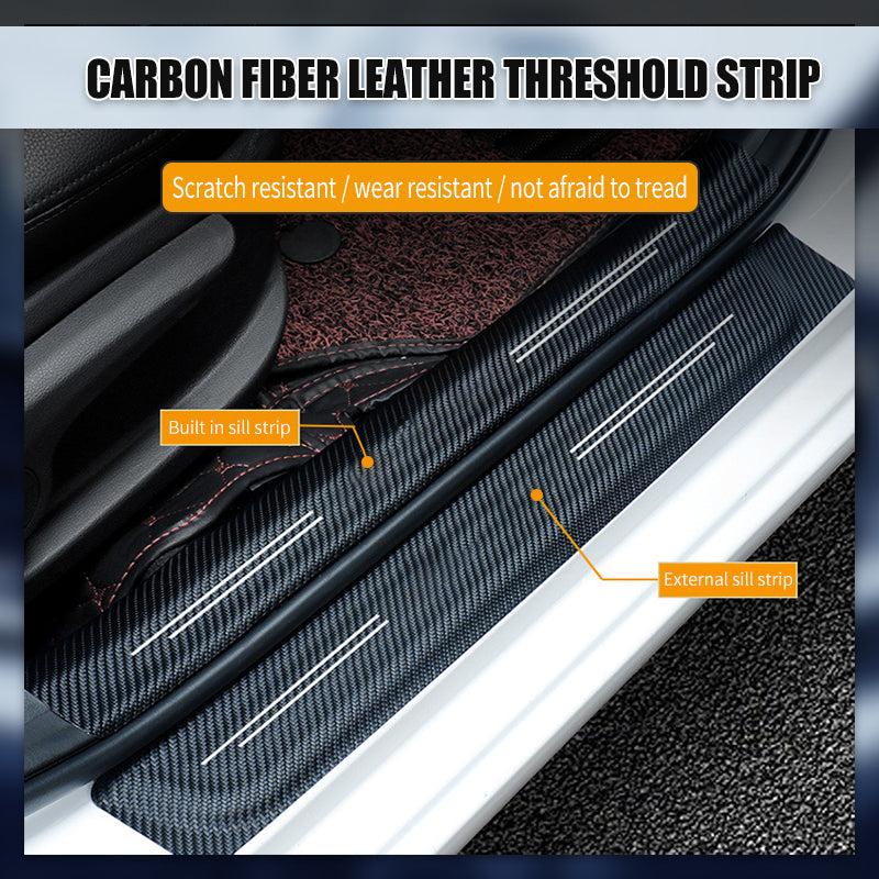 Carbon Fiber Car Door Stickers (4 Pieces)