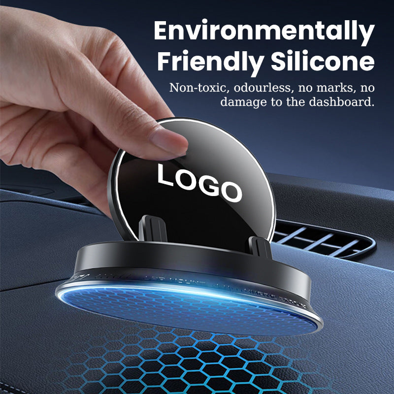 Multifunctional electric car dashboard cell phone holder with logo