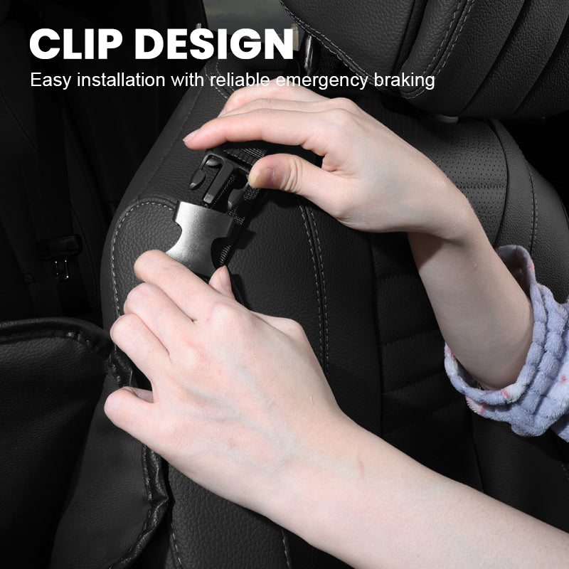 🚗 Car Seat Middle Leather Storage Net | Large Capacity, Keep Your Car Neat & Tidy 💼