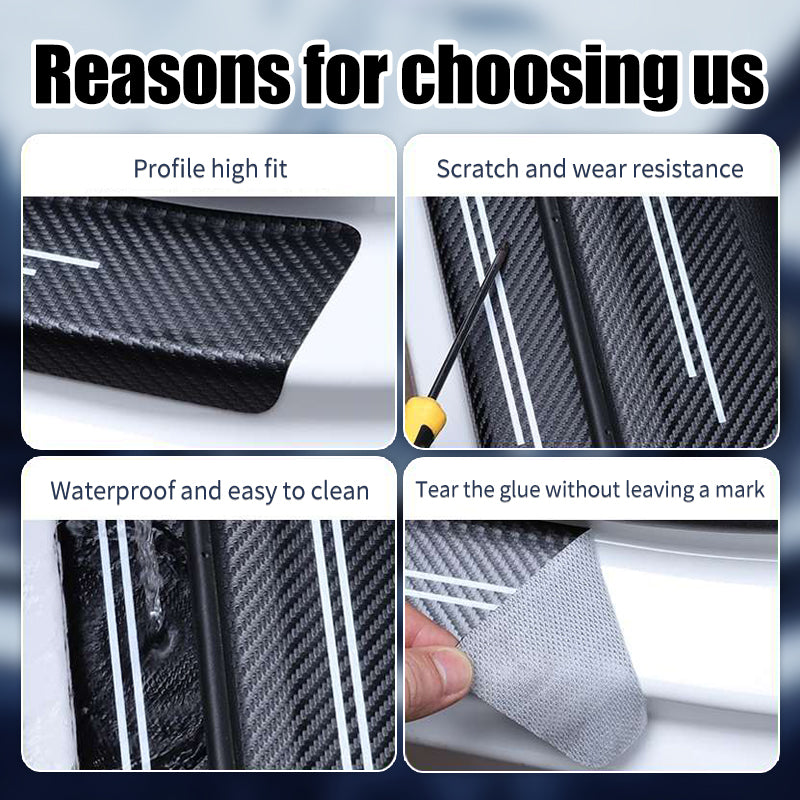 Carbon Fiber Car Door Stickers (4 Pieces)