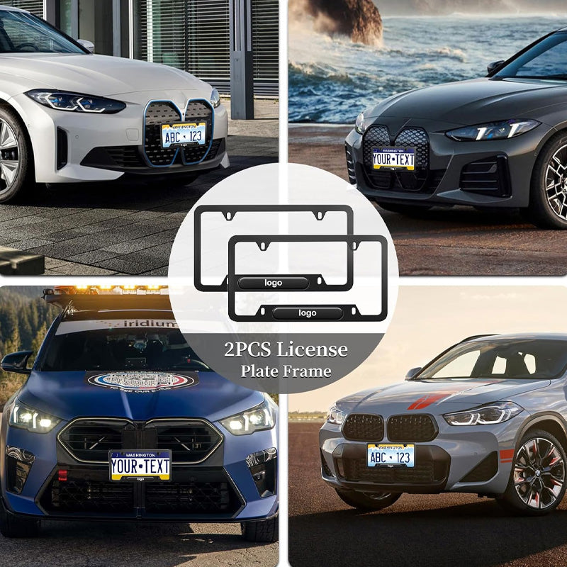 🚗 US Standard Aluminum Alloy License Plate Frame