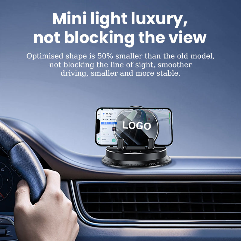 Multifunctional electric car dashboard cell phone holder with logo