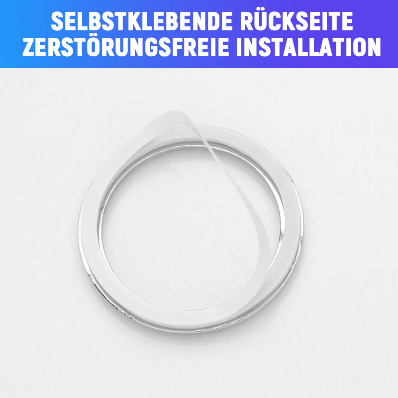 Decorative sticker with diamond-studded one-touch start button for the car