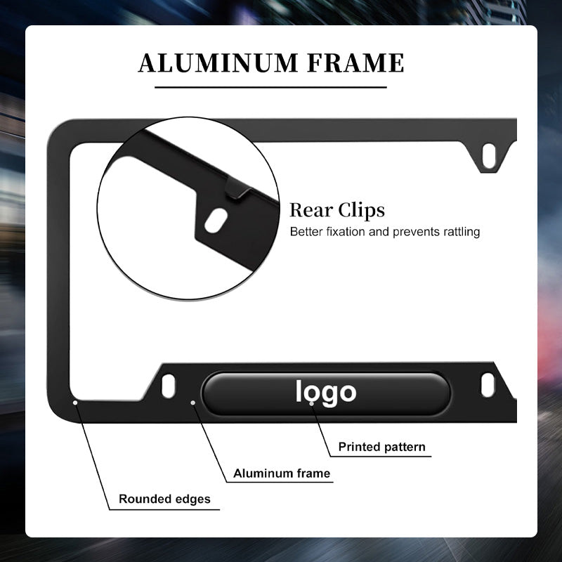 🚗 US Standard Aluminum Alloy License Plate Frame