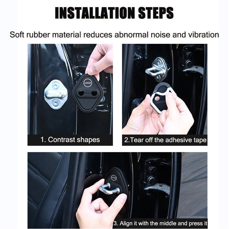 Car Silicone  Door Latch Protective Cover(4PCS)