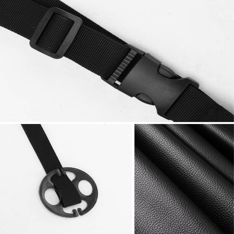 🚗 Car Seat Middle Leather Storage Net | Large Capacity, Keep Your Car Neat & Tidy 💼