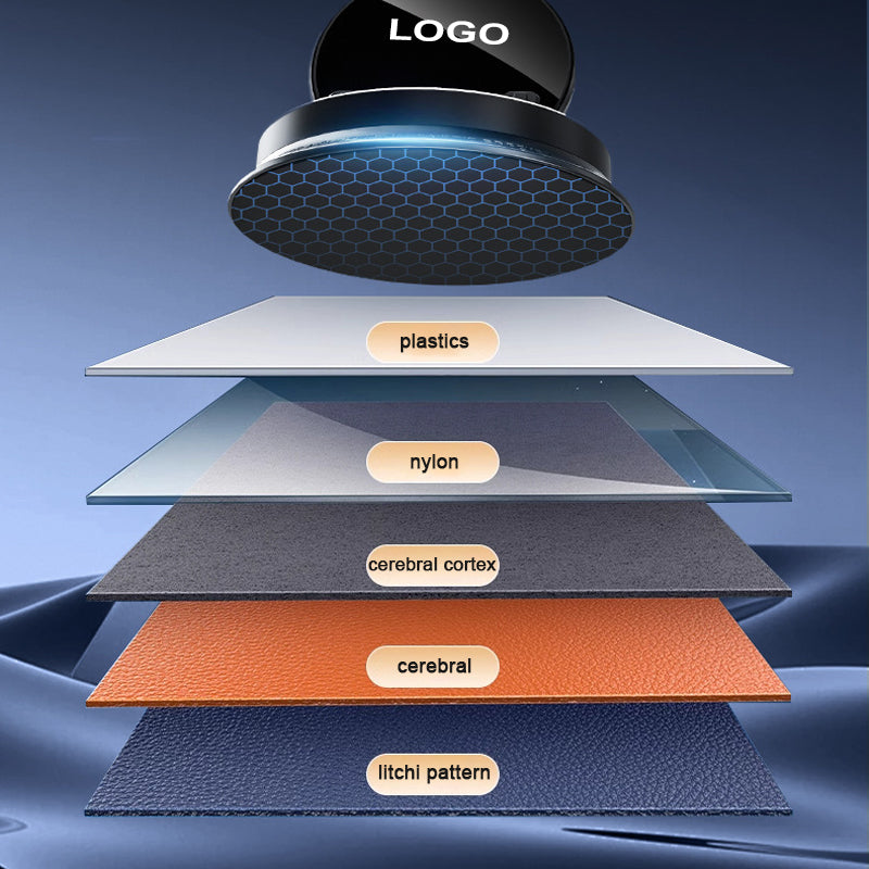 Multifunctional electric car dashboard cell phone holder with logo