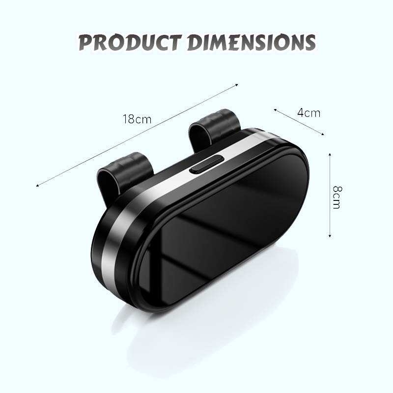 Mirrored glasses case for the car