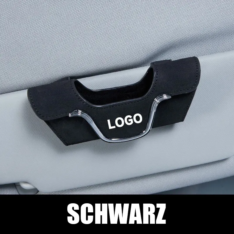 Multifunctional High Quality Leather Car Glasses Holder